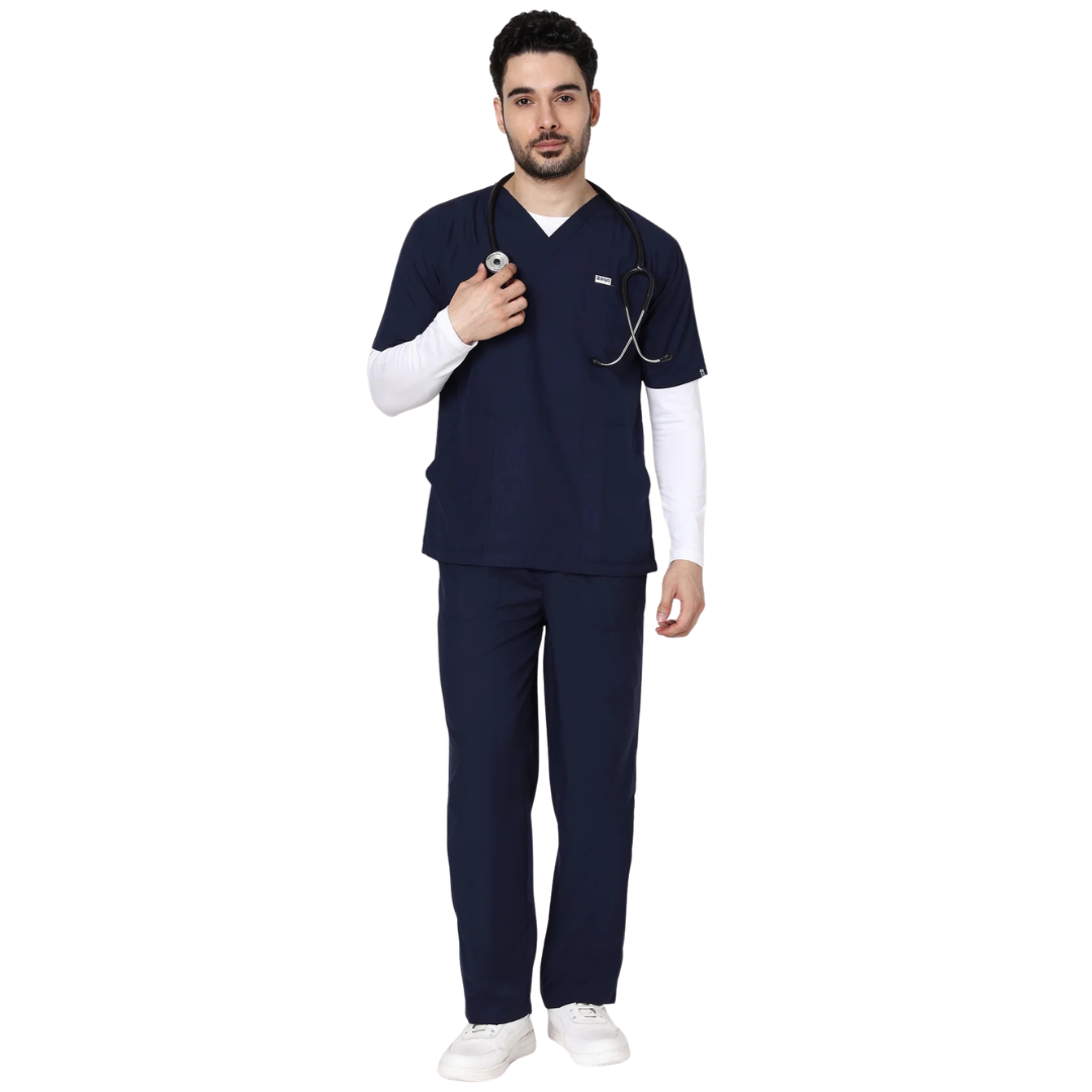 Mens Classic Medical Scrub Uniform Set